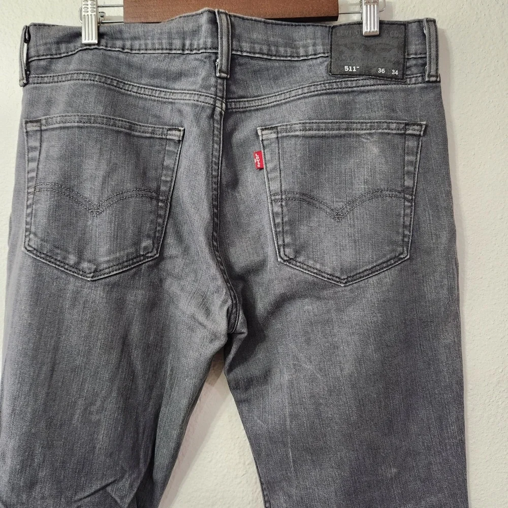 Levi's 511‎ Black denim 36x34 Mens Slim Fit Jeans